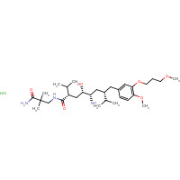 173334-57-1 (2S,4S,5S,7S)-7-(3-(3-Methoxypropoxy)-4-methoxybenzyl)-5-amino-N-(2-carbamoyl-2-methylpropyl)-4-hydroxy-2-isopropyl-8-methylnonanamide hydrochloride chemical structure