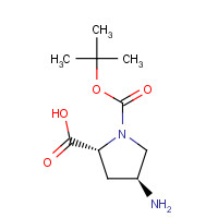 132622-78-7 (2R,4S)-1-BOC-4-AMINO-PYRROLIDINE-2-CARBOXYLIC ACID chemical structure
