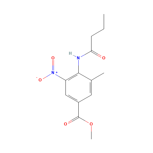 152628-01-8 Methyl 4-(butyrylamino)-3-methyl-5-nitrobenzoate chemical structure