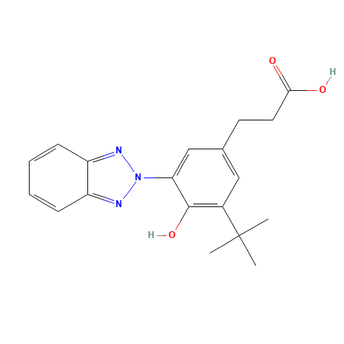 84268-36-0 Benzenepropanoic acid,3-(2H-benzotriazol-2-yl)-5-(1,1-dimethylethyl)-4-hydroxy- chemical structure