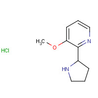 1150617-89-2 3-methoxy-2-(pyrrolidin-2-yl)pyridine hydrochloride chemical structure