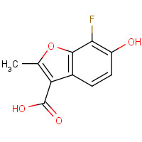 854515-90-5 7-fluoro-6-hydroxy-2-methylbenzofuran-3-carboxylic acid chemical structure
