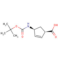 151907-80-1 (+)-(1R,4S)-N-BOC-4-AMINOCYCLOPENT-2-ENECARBOXYLIC ACID chemical structure