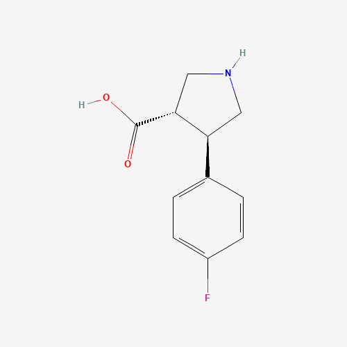 1047651-77-3 (3S,4R)-4-(4-FLUOROPHENYL)PYRROLIDINE-3-CARBOXYLIC ACID chemical structure