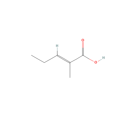16957-70-3 trans-2-Methyl-2-pentenoic acid chemical structure