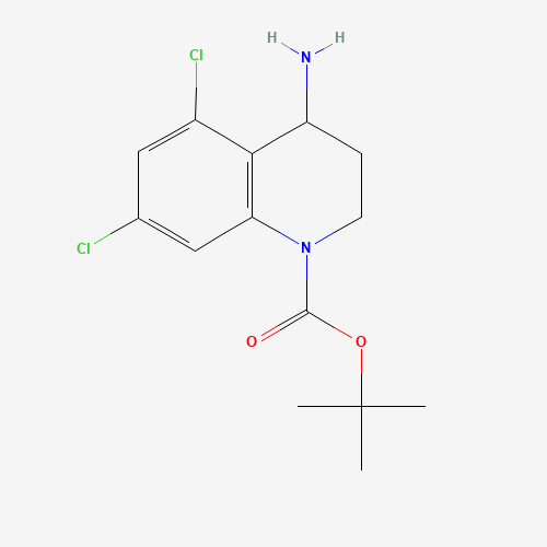 886362-15-8 4-AMINO-1-N-BOC-5,7-DICHLORO-1,2,3,4-TETRAHYDROQUINOLINE chemical structure