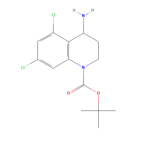 886362-15-8 4-AMINO-1-N-BOC-5,7-DICHLORO-1,2,3,4-TETRAHYDROQUINOLINE chemical structure