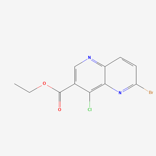 1083181-13-8 Ethyl 6-bromo-4-chloro-1,5-naphthyridine-3-carboxylate chemical structure