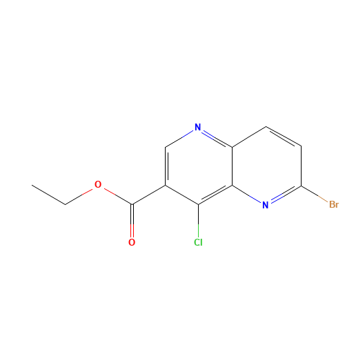 1083181-13-8 Ethyl 6-bromo-4-chloro-1,5-naphthyridine-3-carboxylate chemical structure