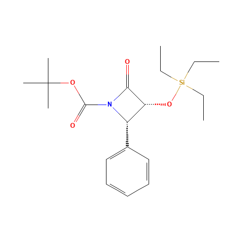 149198-47-0 (3R,4S)-tert-Butyl 2-oxo-4-phenyl-3-(triethylsilyloxy)azetidine-1-carboxylate chemical structure