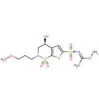 221910-88-9 (S)-3,4-Dihydro-4-hydroxy-2-(3-methoxypropyl)-4H-thieno[3,2-e]-1,2-thiazine-6-sulfonamide 1,1-dioxide chemical structure