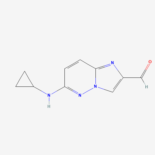1184918-81-7 6-(cyclopropylamino)imidazo[1,2-b]pyridazine-2-carbaldehyde chemical structure