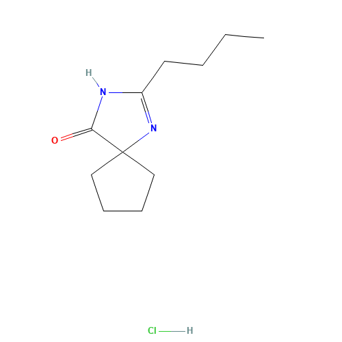 151257-01-1 2-Butyl-4-spirocyclopentane-2-imidazolin-5-one hydrochloride chemical structure