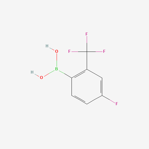 182344-16-7 4-FLUORO-2-(TRIFLUOROMETHYL)BENZENEBORONIC ACID chemical structure