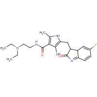 342641-94-5 N-(2-(Diethylamino)ethyl)-5-((5-fluoro-2-oxoindolin-3-ylidene)methyl)-2,4-dimethyl-1H-pyrrole-3-carboxamide chemical structure