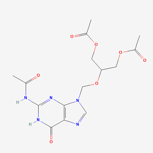 86357-14-4 N-[9-[[2-(Acetyloxy)-1-[(acetyloxy)methyl]ethoxy]methyl]-6,9-dihydro-6-oxo-1H-purin-2-yl]acetamide chemical structure