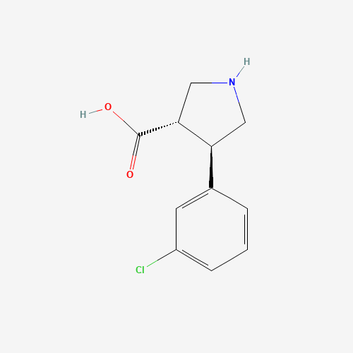 1047651-80-8 (3S,4R)-4-(3-CHLOROPHENYL)PYRROLIDINE-3-CARBOXYLIC ACID chemical structure