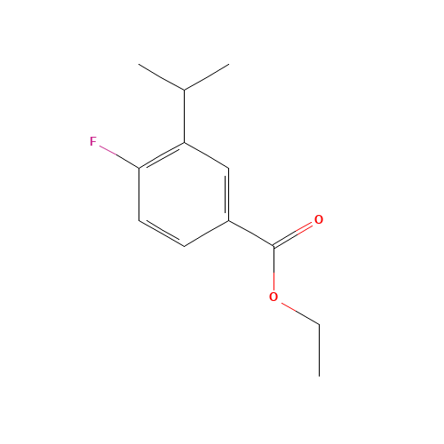 1112179-21-1 ethyl 4-fluoro-3-isopropylbenzoate chemical structure