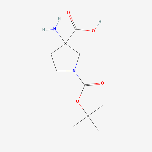 862372-66-5 3-AMINO-PYRROLIDINE-1,3-DICARBOXYLIC ACID 1-TERT-BUTYL ESTER chemical structure