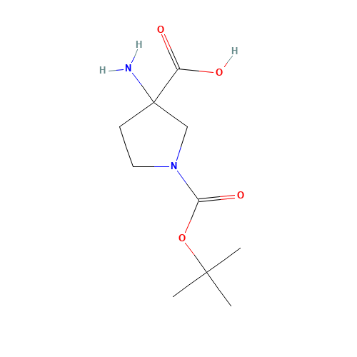 862372-66-5 3-AMINO-PYRROLIDINE-1,3-DICARBOXYLIC ACID 1-TERT-BUTYL ESTER chemical structure