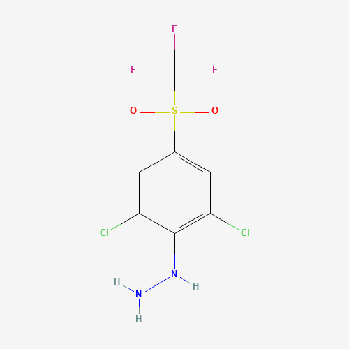104614-74-6 2,6-Dichloro-4-(trifluoromethylsulfonyl)phenylhydrazine chemical structure