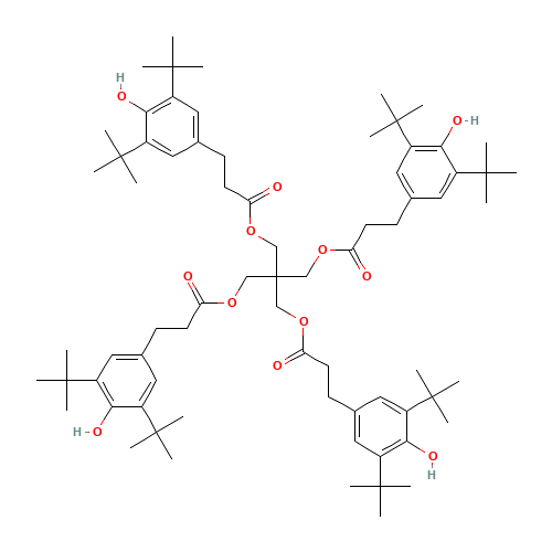 6683-19-8 Pentaerythritol tetrakis(3-(3,5-di-tert-butyl-4-hydroxyphenyl)propionate) chemical structure