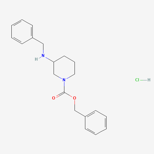 1179362-03-8 benzyl 3-(benzylamino)piperidine-1-carboxylate hydrochloride chemical structure