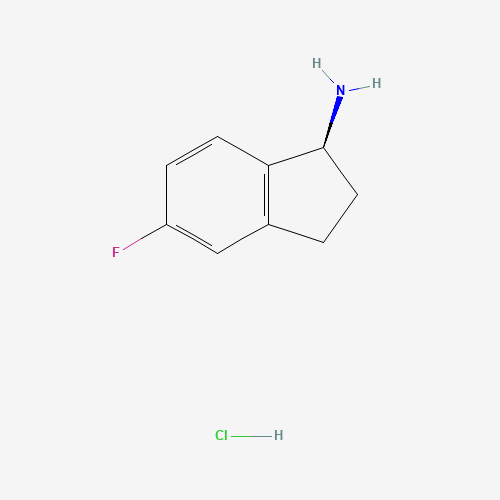 1114333-11-7 (S)-5-FLUORO-2,3-DIHYDRO-1H-INDEN-1-AMINE-HCl chemical structure