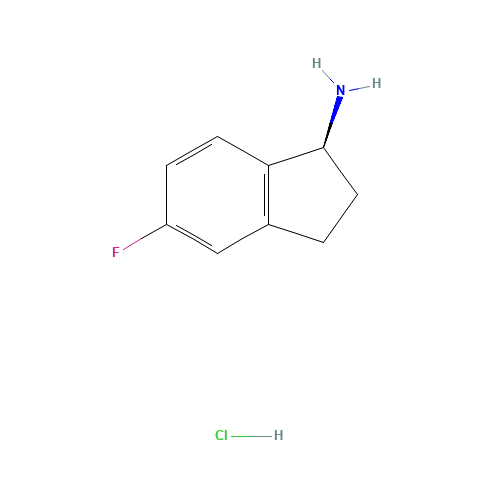 1114333-11-7 (S)-5-FLUORO-2,3-DIHYDRO-1H-INDEN-1-AMINE-HCl chemical structure