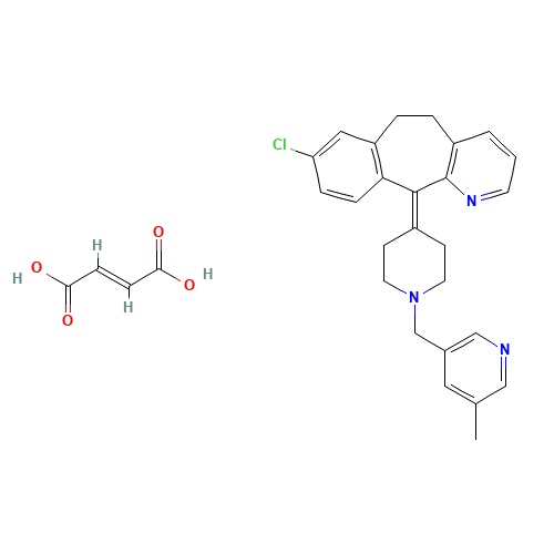 182349-12-8 8-Chloro-6,11-dihydro-11-[1-[(5-methyl-3-pyridyl)methyl]-4-piperidylidene]-5H-benzo[5,6]cyclohepta[1,2-b]pyridine fumarate chemical structure