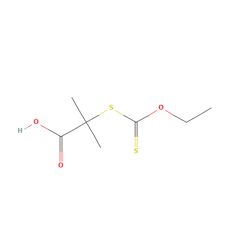133944-74-8 2-((Ethoxythioxo methyl)thio)-2-methylpropanoic acid chemical structure
