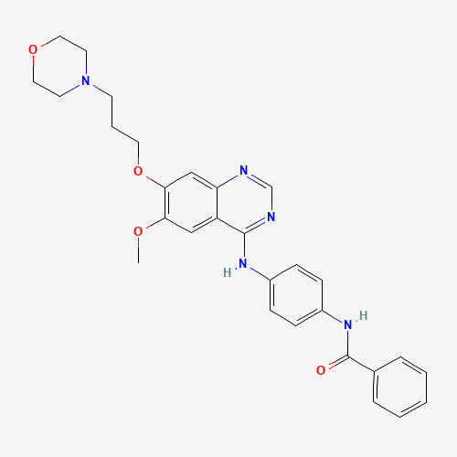 331771-20-1 N-[4-[[6-METHOXY-7-[3-(4-MORPHOLINYL)PROPOXY]-4-QUINAZOLINYL]AMINO]PHENYL]BENZAMIDE chemical structure