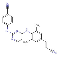 500287-72-9 4-[[4-[[4-[(E)-2-cyanoethenyl]-2,6-dimethyl-phenyl]amino]pyrimidin-2-yl]amino]benzonitrile chemical structure