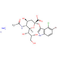 160369-85-7 5-Bromo-4-chloro-3-indolyl-alpha-D-N-acetylneuraminic acid sodium salt chemical structure