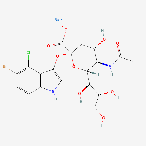 160369-85-7 5-Bromo-4-chloro-3-indolyl-alpha-D-N-acetylneuraminic acid sodium salt chemical structure