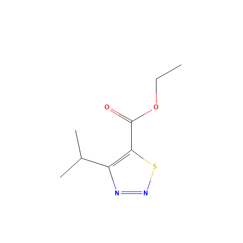 183302-79-6 1,2,3-Thiadiazole-5-carboxylicacid,4-(1-methylethyl)-,ethylester(9CI) chemical structure