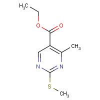 7234-25-5 4-METHYL-2-METHYLSULFANYL-PYRIMIDINE-5-CARBOXYLIC ACID ETHYL ESTER chemical structure