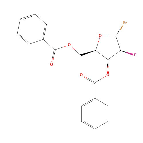97614-44-3 2-Deoxy-2-fluoro-alpha-D-arabinofuranosyl bromide 3,5-dibenzoate chemical structure