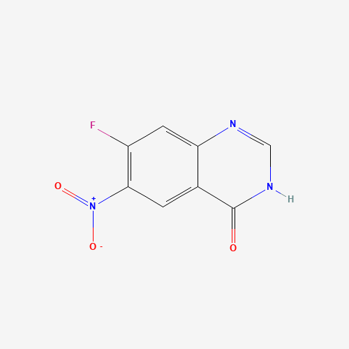 162012-69-3 7-Fluoro-6-nitro-4-hydroxyquinazoline chemical structure