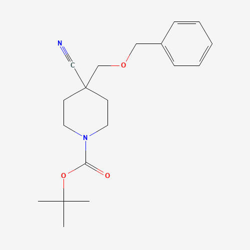 919284-64-3 TERT-BUTYL 4-(BENZYLOXYMETHYL)-4-CYANOPIPERIDINE-1-CARBOXYLATE chemical structure