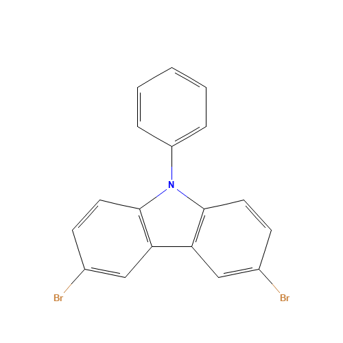 57103-20-5 3,6-DIBROMO-9-PHENYLCARBAZOLE chemical structure