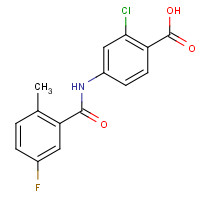 168080-49-7 2-chloro-4-(5-fluoro-2-methylbenzamido)benzoic acid chemical structure