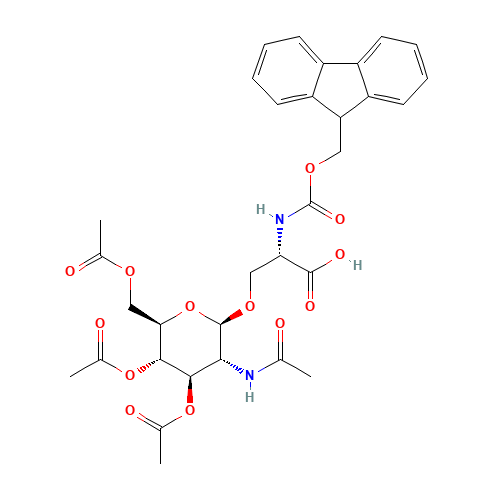160067-63-0 O-(2-Acetamido-2-deoxy-3,4,6-tri-O-acetyl-b-D-glucopyranosyl)-N-Fmoc-L-serine chemical structure