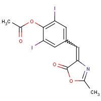 93087-37-7 4-[[4-(Acetyloxy)-3,5-diiodophenyl]methylene]-2-methyl-5(4H)-oxazolone (E/Z Mixture) chemical structure