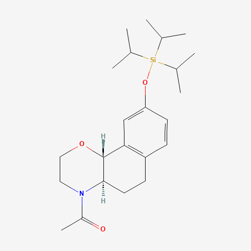 1034706-81-4 (+)-N-Acetyl 3,4,4a,5,6,10b-Hexahydro-2H-naphtho[1,2-b][1,4]oxazine-9-ol Triisopropylsilyl Ether chemical structure