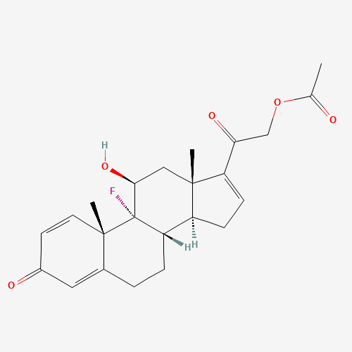1250-85-7 21-Acetoxy-9a-fluoro-11b-hydroxypregna-1,4,16-triene-3,20-dione chemical structure