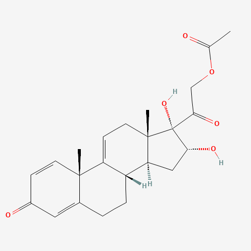 77017-20-0 (16a)-21-Acetyloxy-16,17-dihydroxy-pregna-1,4,9(11)-triene-3,20-dione chemical structure