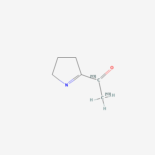 1246819-73-7 2-Acetyl-1-pyrroline-13C2  85% (10% w/w in DCM) chemical structure