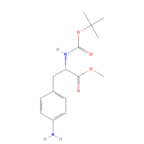 65615-90-9 4-Amino-N-(tert-butoxycarbonyl)-L-phenylalanine Methyl Ester chemical structure
