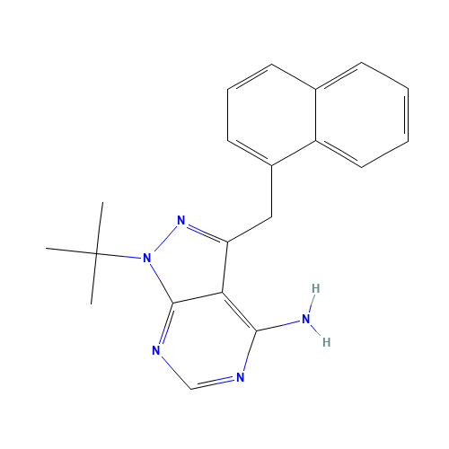 221244-14-0 4-Amino-1-tert-butyl-3-(1'-naphthylmethyl)pyrazolo[3,4-d]pyrimidine chemical structure